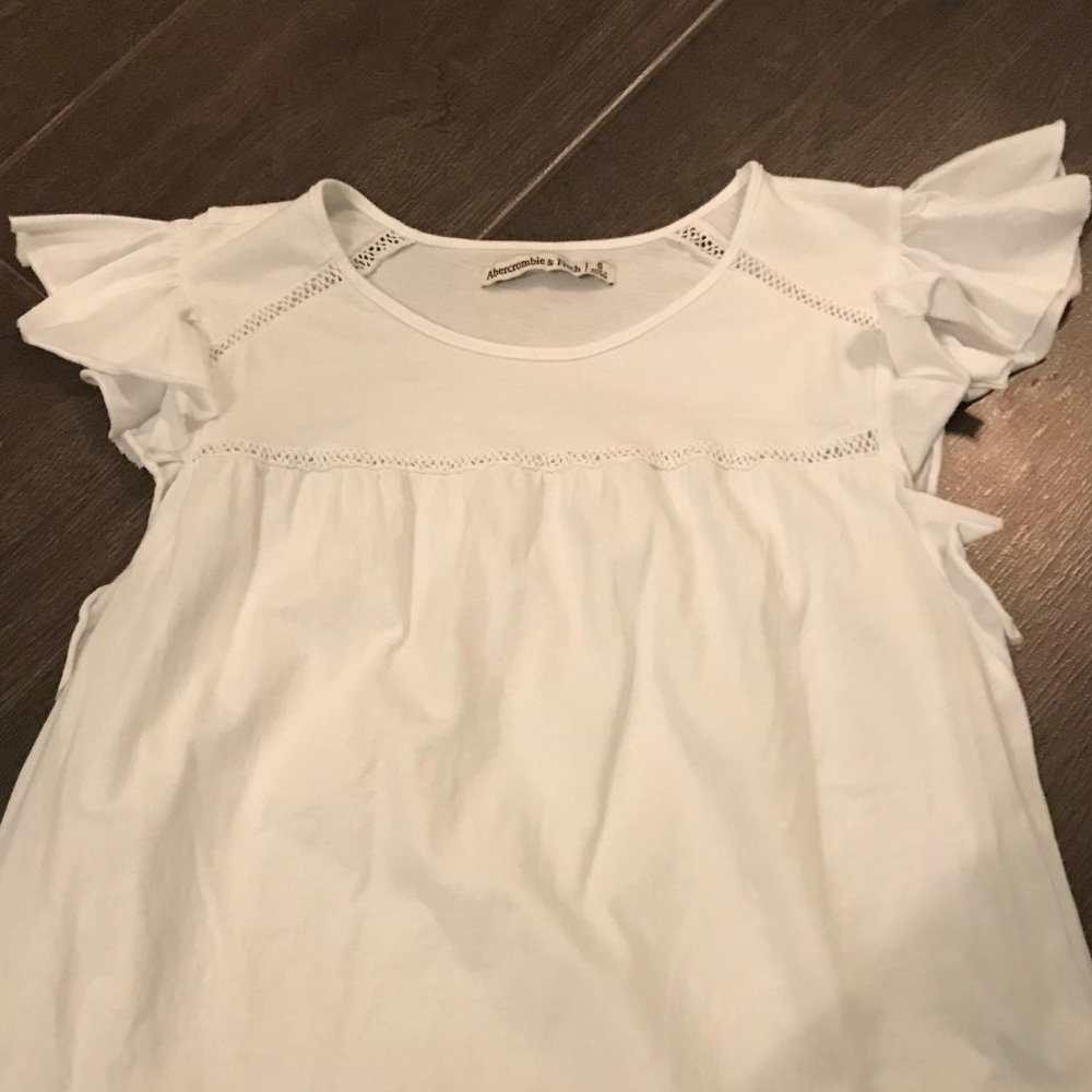 White Ruffle Shirt